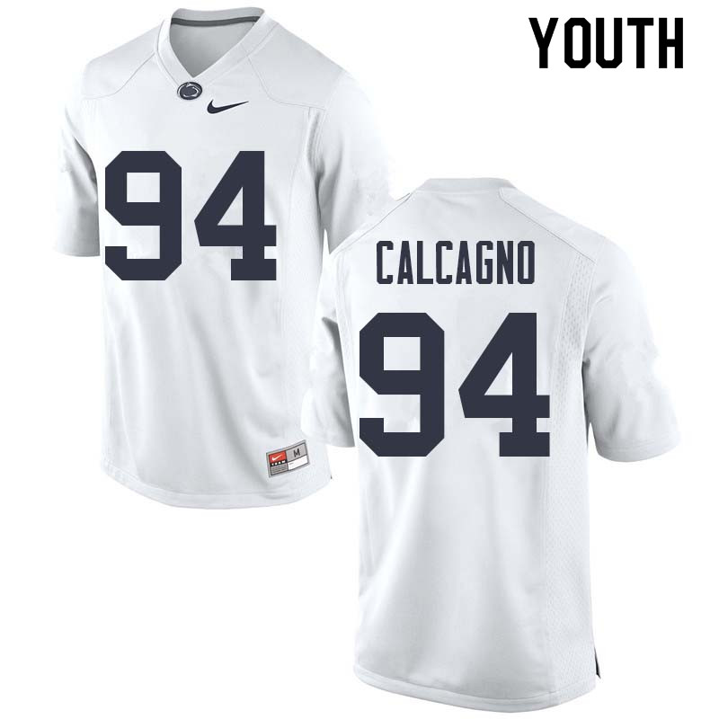 NCAA Nike Youth Penn State Nittany Lions Joe Calcagno #94 College Football Authentic White Stitched Jersey CEP6398NS